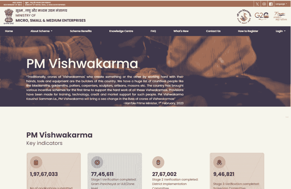 Vishwakarma Yojana Online Apply